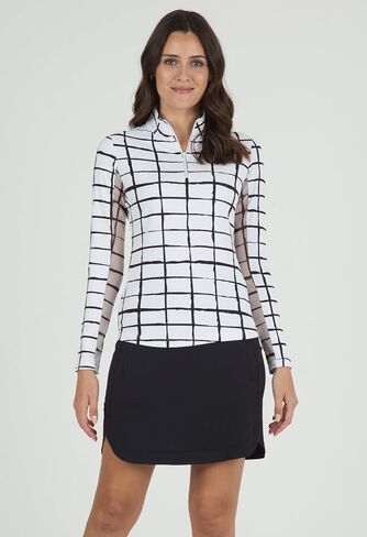 Cordova Print Long Sleeve Mock Neck Top-Cordova Print Long Sleeve Mock Neck Top-10495 in Kuwait