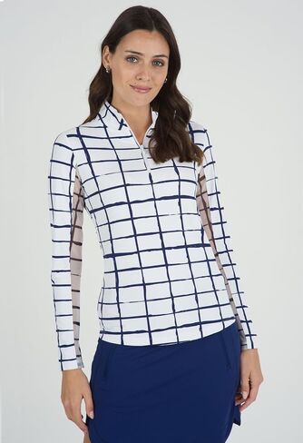 Cordova Print Long Sleeve Mock Neck Top-Cordova Print Long Sleeve Mock Neck Top-10495 in Kuwait