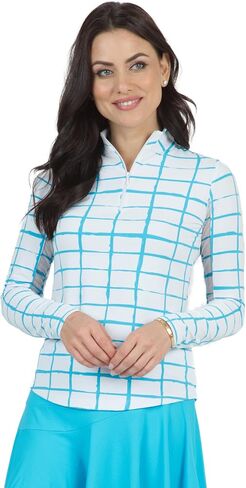Cordova Print Long Sleeve Mock Neck Top-Cordova Print Long Sleeve Mock Neck Top-10495 in Kuwait