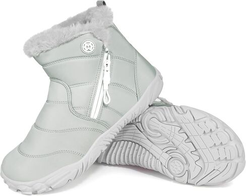 الفتيات بويز حافي القدمين أحذية أحذية الحد الأدنى شتاء الجليد أحذية واسعة عرض الجوارب الكاحل مقاوم للماء أحذية في الهواء الطلق مع صفر قطرة (طفل صغير/طفل كبير) in Kuwait