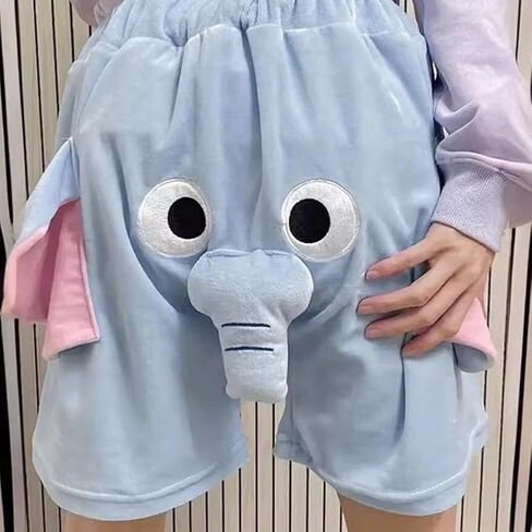 شورتات كاريكاتورية الفيل سروالا لطيف أنف وآذان للجنسين للملابس المنزلية للملابس المنزلية للنساء للنساء الترفيه in Kuwait