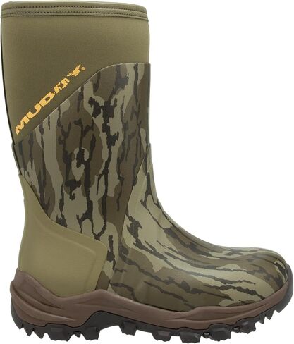 Muddy Outdoors DV8 13" Rubber Boots Rubber Mossy Oak Bottomland Men's 11 D in Saudi Arabia