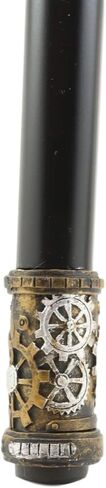 Ebros Steampunk Heghedon يدويًا يدوي العين الشريرة مع تروس الساعة المنحوتة Swagger Stick Mustic 38 "L Prop Prop Victorian Industrian Sci Fi Decor in Kuwait