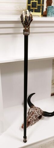Ebros Steampunk Heghedon يدويًا يدوي العين الشريرة مع تروس الساعة المنحوتة Swagger Stick Mustic 38 "L Prop Prop Victorian Industrian Sci Fi Decor in Kuwait