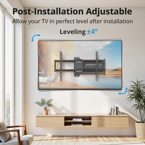 Long Arm TV Wall Mount for Most 42-90 inch TV, 40 Inch Extension TV Mount, Full Motion Mount Up to 150 lbs, VESA 800x400 mm, 16"/18"/24" Wood Studs in Saudi Arabia