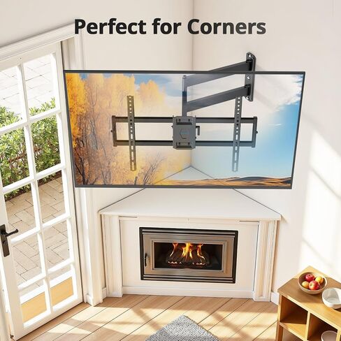 Long Arm TV Wall Mount for Most 42-90 inch TV, 40 Inch Extension TV Mount, Full Motion Mount Up to 150 lbs, VESA 800x400 mm, 16"/18"/24" Wood Studs in Saudi Arabia