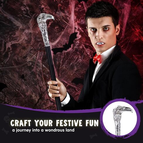 Spooktacular Creations Halloween Walking Cane, Eagle Head Staff Costume Accessories for Halloween Themed Party, Eagle Cosplay Prop Stick for Dress Up Party, and Pretend Play Costume in Saudi Arabia