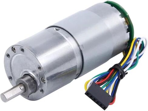 JGB37-545B DC GEAR MOTION مع تشفير ، تشفير الطور المزدوج ، بناء المعادن ، ردود الفعل السريعة (952RPM 12V) in Kuwait