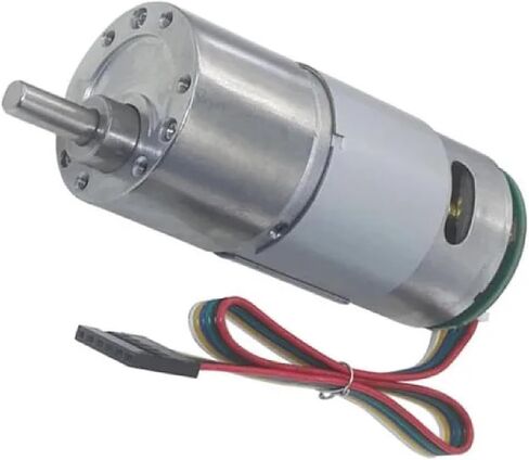 JGB37-545B DC GEAR MOTION مع تشفير ، تشفير الطور المزدوج ، بناء المعادن ، ردود الفعل السريعة (952RPM 12V) in Kuwait