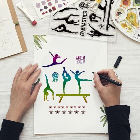 GLOBLELAND Baseball Clear Stamps Baseball Player Silicone Stamps Sports Theme Transparent Rubber Seal Stamps for Card Making DIY Scrapbooking Crafting Photo Album Journal Decor in Saudi Arabia