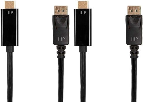 Monoprice DisplayPort to HDTV Cable - 2 Meter (6.6ft) 4K@60Hz - Select Series Black in Saudi Arabia
