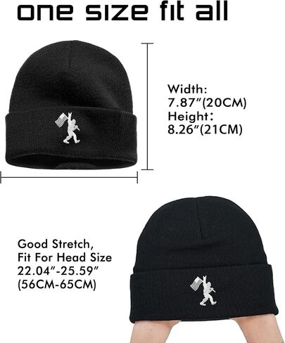 Bigfoot Beanie Hat - Sasquatch Hat - شتاء القبعات بينز المتماسك للرجال والنساء in Saudi Arabia