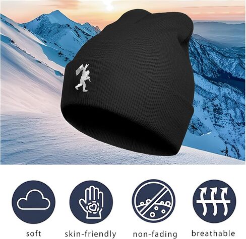 Bigfoot Beanie Hat - Sasquatch Hat - شتاء القبعات بينز المتماسك للرجال والنساء in Saudi Arabia