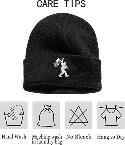 Bigfoot Beanie Hat - Sasquatch Hat - شتاء القبعات بينز المتماسك للرجال والنساء in Saudi Arabia