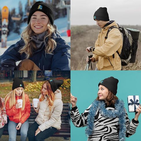 Bigfoot Beanie Hat - Sasquatch Hat - شتاء القبعات بينز المتماسك للرجال والنساء in Kuwait