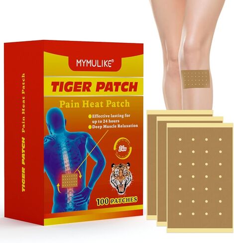Tiger Patch, 100 Count Heat Patches Maximum Strength for Neck and Shoulder, Warming Patches for Knee Patch 24 Hour Long Lasting in Saudi Arabia