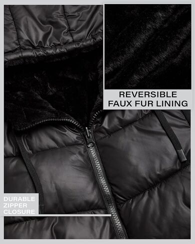 سترة ستيف مادن النسائية الشتوية - معطف باركا مبطن ثقيل الوزن مبطن بالفرو الصناعي للنساء (S-XL) in Kuwait