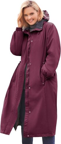 Woman Within Plus Size Long Hooded Taslon Jacket in Saudi Arabia