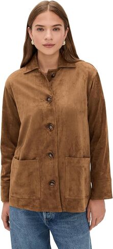 Z SUPPLY Women's Decker Faux Suede Chore Jacket in Saudi Arabia