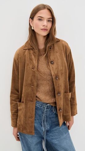 Z SUPPLY Women's Decker Faux Suede Chore Jacket in Saudi Arabia