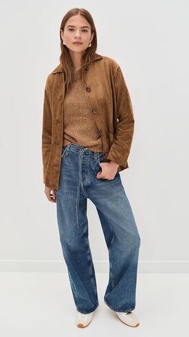 Z SUPPLY Women's Decker Faux Suede Chore Jacket in Saudi Arabia