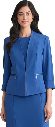 Kasper Women's Stretch Crepe Open Jacket with Zip Pockets in Saudi Arabia