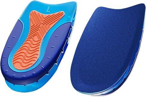 Heel Cushions Cups Shoe Inserts Foot Pain Relief Insoles Shock Absorbing Gel Pads for Men & Women Plantar Fasciitis Heel Insoles in Saudi Arabia