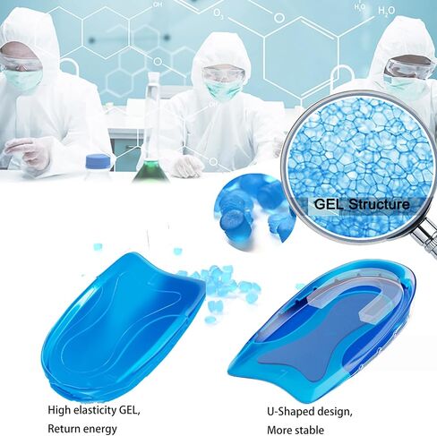 Heel Cushions Cups Shoe Inserts Foot Pain Relief Insoles Shock Absorbing Gel Pads for Men & Women Plantar Fasciitis Heel Insoles in Saudi Arabia