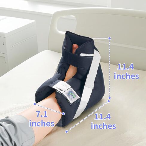 Foot Drop Heel Protector – Ankle Support for Bed Sores, Pressure Relief & Diabetic Care – Adjustable Straps, Breathable, Machine Washable (Dark Green, Free Size) in Saudi Arabia
