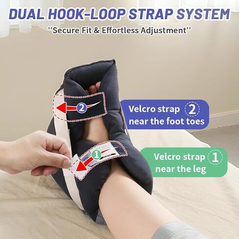 Foot Drop Heel Protector – Ankle Support for Bed Sores, Pressure Relief & Diabetic Care – Adjustable Straps, Breathable, Machine Washable (Dark Green, Free Size) in Saudi Arabia