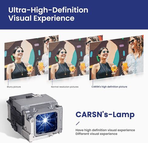 مصباح بروجيكتور بديل ELP-LP87 لجهاز EPSON BrightLink 536Wi PowerLite 520 525W 530 535W، مصباح مع غطاء من CARSN in Saudi Arabia