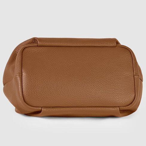 Italian Calfskin Top-Handle Bag for Women with Zipper & Detachable Strap | Small Shoulder Handbag Crossbody Purse in Kuwait