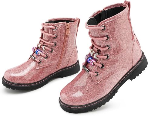 Stelle Kids Boots Toddler Girl Boots DIY Combat Ankle Boots Side Zipper in Saudi Arabia