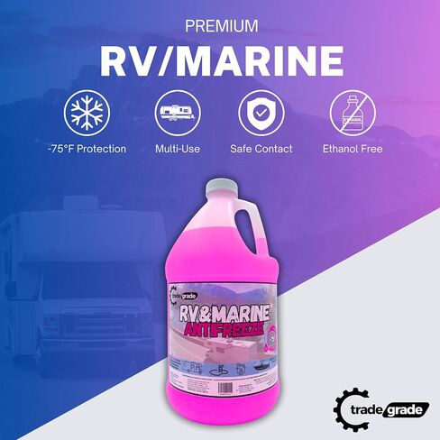 Premium Blend RV Antifreeze for Winterizing – Marine Antifreeze -75°F Freezing Point Protection, 2 Gallon (2-Pack) – Pink Winterizing Fluid for Boats, Pools, Spas, Campers, Vacation Homes in Saudi Arabia