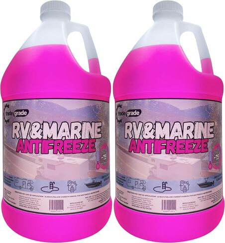 Premium Blend RV Antifreeze for Winterizing – Marine Antifreeze -75°F Freezing Point Protection, 2 Gallon (2-Pack) – Pink Winterizing Fluid for Boats, Pools, Spas, Campers, Vacation Homes in Saudi Arabia