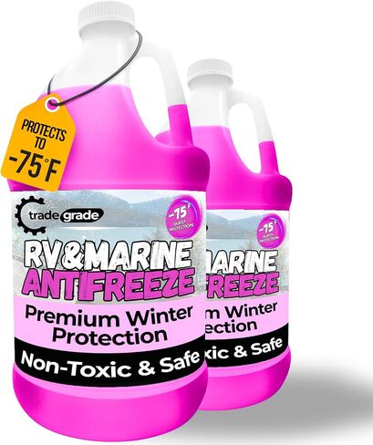 Premium Blend RV Antifreeze for Winterizing – Marine Antifreeze -75°F Freezing Point Protection, 2 Gallon (2-Pack) – Pink Winterizing Fluid for Boats, Pools, Spas, Campers, Vacation Homes in Saudi Arabia