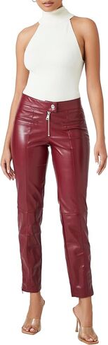 Forever 21 Women's Faux Leather Ankle Pants in Saudi Arabia