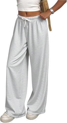 SOLY HUX Girl's Baggy Sweatpants Drawstring Elastic Waist Wide Leg Casual Long Pants in Saudi Arabia