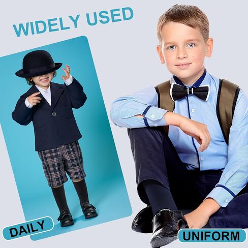 12 Pairs Boys Dress Socks Toddler Kid School Uniform Crew Dress Sock Stripes Design for 6-15 Years Boy Performance in Saudi Arabia