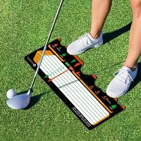 Golf Training Mat for Beginners | Posture Assistance and Entry-Level Stance Corrector Trainer with Golf Training Aid and Practice Mats(Black) in Kuwait