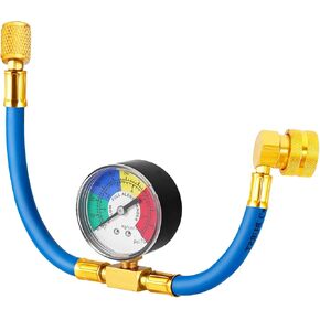 Aozbz R134A AC خرطوم شحنة المبردات ، أطول 80 سم/31 بوصة AUTO CAR AC AC RESTHARGE KIT مع مقياس الضغط 1/2 ACME CAN ENTER TAP صمام التخلص in Kuwait