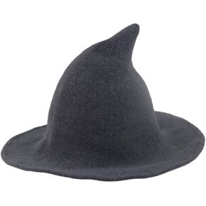 قبعة الساحرة للنساء لقبعات الصوف الهالوين على نطاق واسع حافة ملعب قبعة متشابكة للحفل in Kuwait