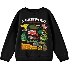 BioWorld National Lampoon's Christmas Faction Funny Griswold Family Family Christmas Youth Black Graphic Sweatshirt in Kuwait