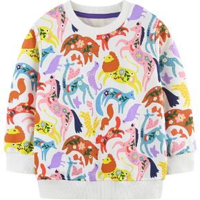 AIWUHE Toddler Boys Girls Sweatshirt Crewneck Pullover Long Sleeve Tops Blouse Cotton T-Shirt Fall Winter Clothes 2-6Y in Saudi Arabia