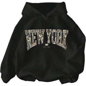 SweatyRocks Girl's Cute Graphic Sweatshirt Long Sleeve Drop Shoulder Hoodies Pullover Tops in Saudi Arabia