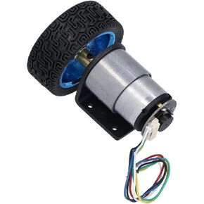 JGB37-520 Hall Encoder Brushed DC Motor 6V Forward and Reverse Adjustable Speed Smart Car Kit with Wheels 265rpm in Kuwait