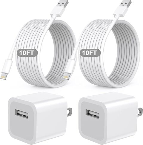 iPhone Charger 3.3FT,USB Charger for iPhone [MFi Certified] 2Pack USB Wall Charger Travel Block Adapter with 3.3FT USB to Lightning Fast Charging Data Sync Cable for iPhone 14/13/12/11/X/8/7/XR/XS Max in Saudi Arabia