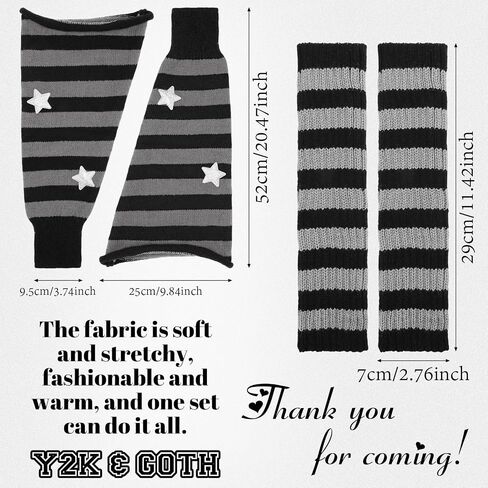Jspupifip Y2K Leg Warmers for Women, Star Arm Warmers Streetwear Leg Cover Retro Stretchy Dance Accessories in Kuwait