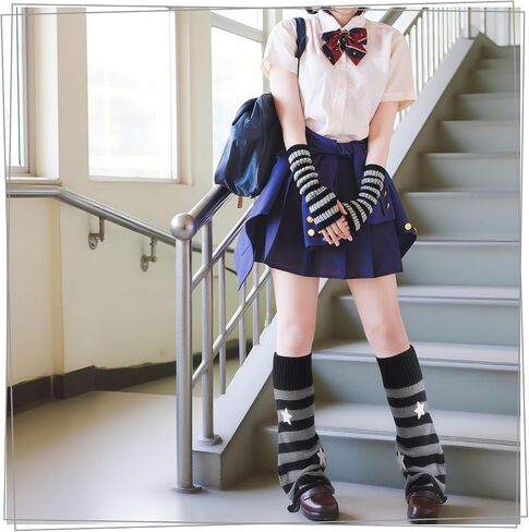 Jspupifip Y2K Leg Warmers for Women, Star Arm Warmers Streetwear Leg Cover Retro Stretchy Dance Accessories in Kuwait