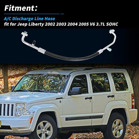 A/C Discharge Line Hose for Jeep Liberty 2002 2003 2004 2005 V6 3.7L SOHC No.55037801AB 55037801AE 4811787 19144603 19191968 Car Manifold Hose Assembly Liquid Line in Saudi Arabia